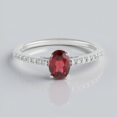 Anello in oro con Spinello Rosso (AMAYANI)