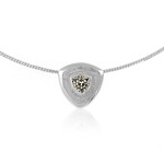 Zilveren halsketting met een witte topaas