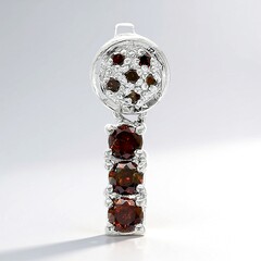 Ciondolo placcato in platino con Diamante Fancy