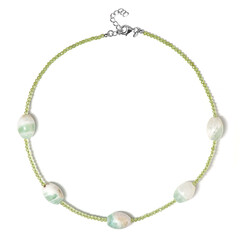 Zilveren halsketting met fluorieten