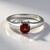Anello in argento con Granato Mozambico