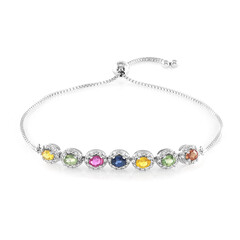 Yellow Sapphire Silver Bracelet