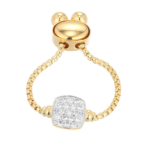 Zilveren ring met witte topaasstenen (M de Luca)