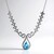Collana in argento con Topazio Blu Svizzero