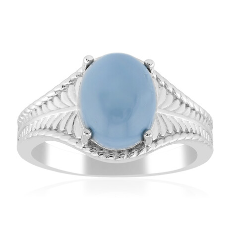 Blauer Opal-Silberring
