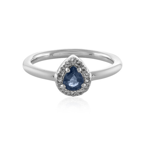 Anillo en plata con Zafiro azul
