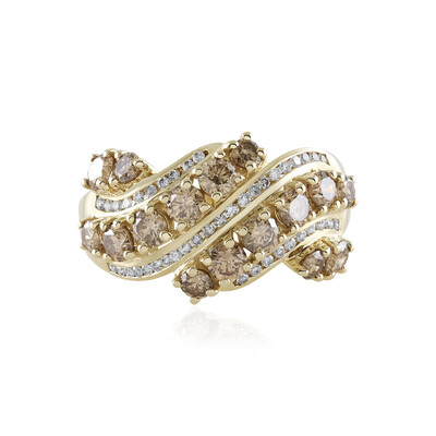 Anello in oro con Diamante Champagne I2 (de Melo)