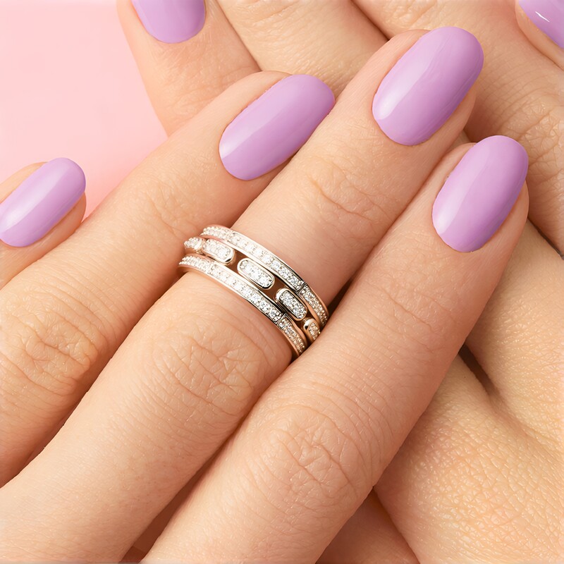 Zilveren ring met zirkonen