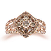 14K VS1 Argyle Rose De France Diamond Gold Ring