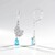 Orecchini in argento con Apatite Blu
