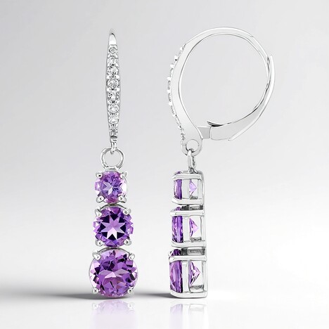Orecchini in argento con Ametista