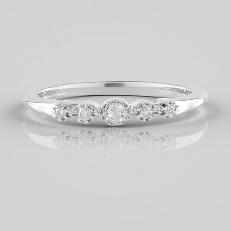 Anello in argento con Diamante I2 (H)