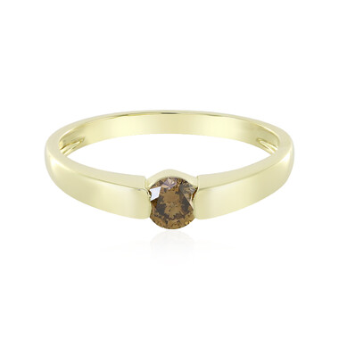 I2 Schokoladen-Brillant-Goldring