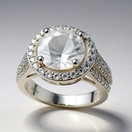 Anillo en plata con Danburita