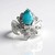 Anello in argento con Turchese Kingman Mohave Blu