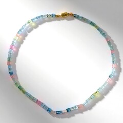 Collana in argento con Berillo Fancy (Adela Silber)