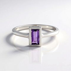 Anello in argento con Ametista del Marocco (MONOSONO COLLECTION)