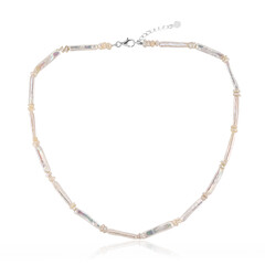 Collar en plata con Perla Keshi blanca de agua dulce