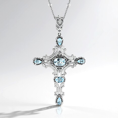 Collana in argento con Topazio Blu Cielo (Dallas Prince Designs)