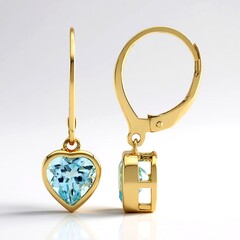 Orecchini in argento con Topazio Blu Cielo