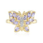 Zilveren ring met tanzanieten