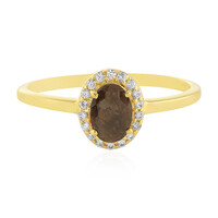 Anello in argento con Zaffiro Cioccolato