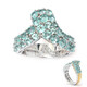 Fluoro Green Apatite Silver Ring (Gems en Vogue)
