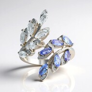 White Topaz Silver Ring