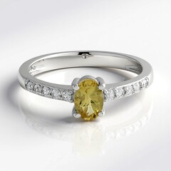 Anello in argento con Berillo Giallo