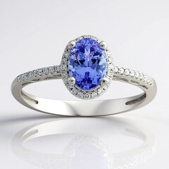 Anello in oro con Tanzanite AAA