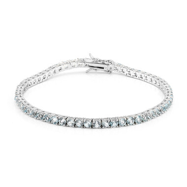 Bracciale in argento con Topazio Blu Cielo