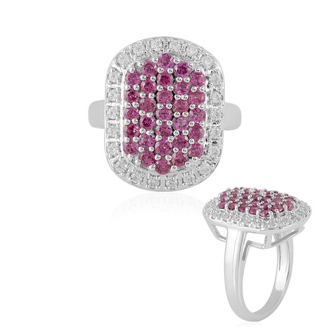 Anillo en plata con Rodolita