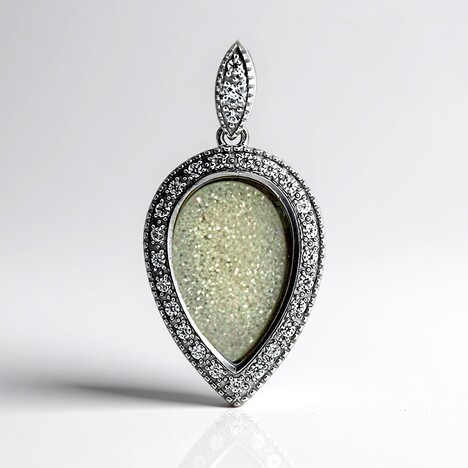 Ciondolo in argento con Agata Glitter