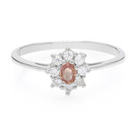 Anillo en plata con Zafiro Padparadscha