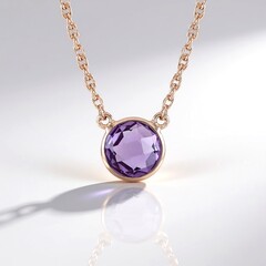 Collana in argento con Ametista Rose de France (Adela Silber)