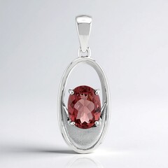 Ciondolo in argento con Apatite Rossa