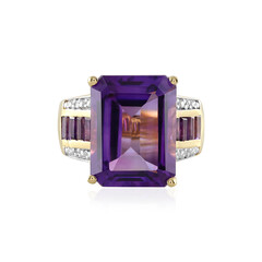 Anillo en plata con Amatista de Zambia