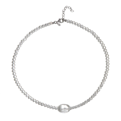 Collana in argento con Quarzo Bianco
