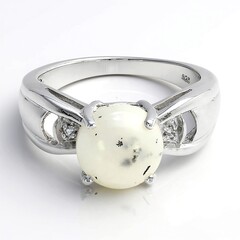 Anello in argento con Agata Dendritica