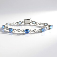 Bracciale in argento con Fluorite Cangiante