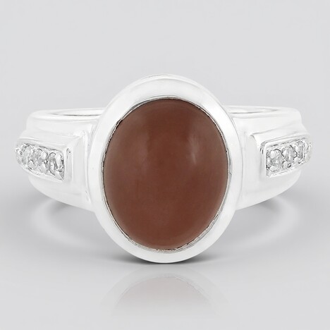 Anello in argento con Pietra di Luna Kangeyam