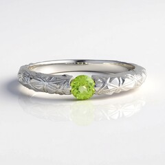 Bague en argent et Péridot (de Melo Essence)
