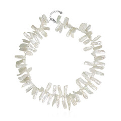 Collier en argent et Perle Keshi (TPC)