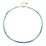 Apatit-Silberhalskette