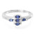 Zilveren ring met Laos saffieren