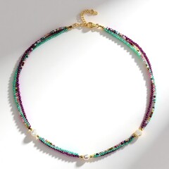 Collana in argento con Granato Magenta