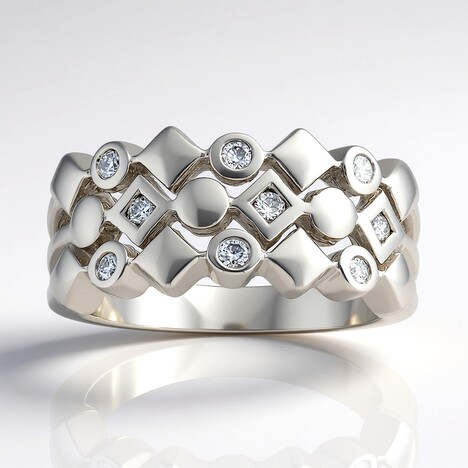 Anello in argento con Diamante I1 (G) (Annette)