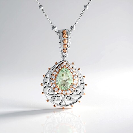 Collana in argento con Ametista Verde (Dallas Prince Designs)