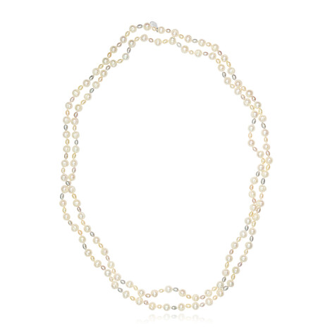 Zilveren halsketting met zoetwater kweekparels (TPC)