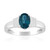 Anillo en plata con Cianita verde